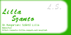 lilla szanto business card