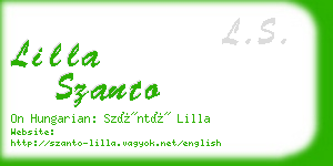 lilla szanto business card